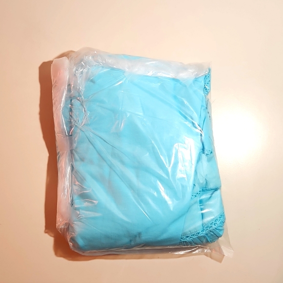 NWT TORRID SWIM COVER-UP DRESS - MAXI COTTON - CROCHET TRIM BLUE - Plus Size 3X - Picture 4 of 9